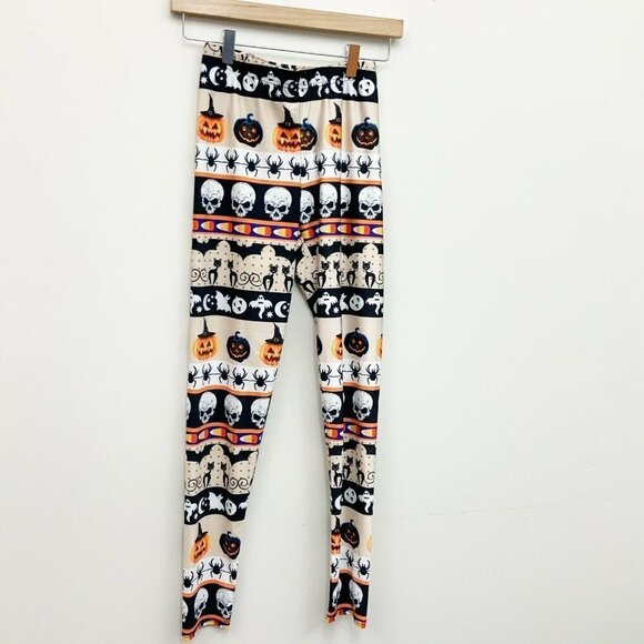 Halloween Graphic Print Leggings Size Small - Picture 1 of 10